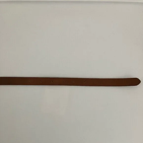 Madewell Genuine Leather Brown Belt with Gold Buckle - Picture 5 of 6